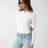 Slim Embroidered Long-Sleeve Tee