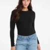 Slim Embroidered Long-Sleeve Tee