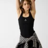 Slim Embroidered Star Tank