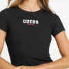 Slim Rib-Knit Embroidered Tee