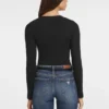 Slim Rib-Knit Star Tee
