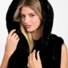 Sophy Hooded Faux-Fur Vest