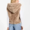 Sophy Hooded Faux-Fur Vest