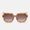 Square-Geometric Plastic Sunglasses
