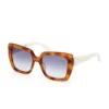 Square Logo Print Plastic Sunglasses