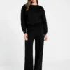 Straight Wide-Leg Pants