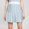 Striped Pleated Sweater Skirt