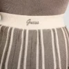 Striped Pleated Sweater Skirt