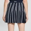 Striped Pleated Sweater Skirt