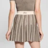 Striped Pleated Sweater Skirt
