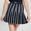 Striped Pleated Sweater Skirt