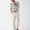 Striped Viscose-Blend Sweater