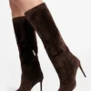 Suede Knee-High Stiletto Boot