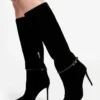 Suede Knee-High Stiletto Boot