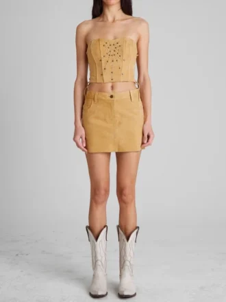 Sueded Mini Skirt