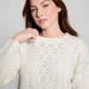 Sylvie Alpaca-Blend Pointelle Sweater