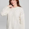 Sylvie Alpaca-Blend Pointelle Sweater