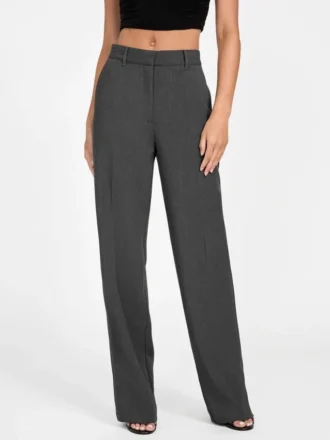 Tailored Stretch Straight-Leg Pants
