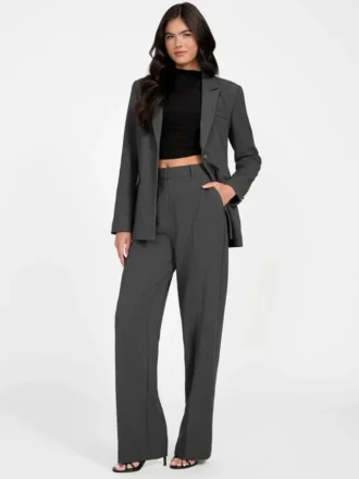 Tailored Stretch Straight-Leg Pants