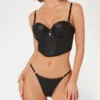 Tania Faux-Leather Padded Bustier