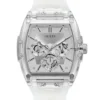 Transparent and Silver-Tone Multifunction Watch