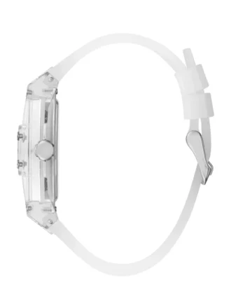 Transparent and Silver-Tone Multifunction Watch