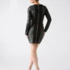 Tribute Pleated Leather Dress