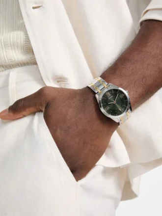 Two-Tone Analog Watch