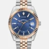Two-Tone and Blue Analog Watch