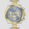 Two-Tone and Blue Multifunction Watch
