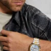 Two-Tone and Blue Multifunction Watch