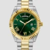 Two-Tone and Green Analog Watch