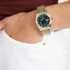 Two-Tone and Green Multifunction Watch