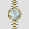 Two-Tone and Light Blue Analog Watch