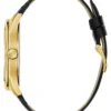 Two-Tone Leather Analog Watch