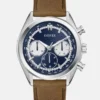 Two-Tone Multifunction Suede Watch