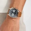 Two-Tone Multifunction Suede Watch