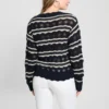 Valerie Striped Open-Knit Sweater