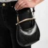 Victoria Leather Mini Hobo Bag