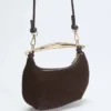 Victoria Leather Mini Hobo Bag