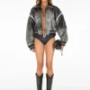 Vintage Cropped Leather Jacket