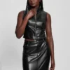 Vixen Faux-Leather Top