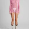 Washed Crochet Sweater