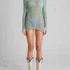 Washed Crochet Sweater