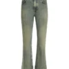 Washed Denim Flare Pant