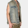 Washed Denim Trucker Vest