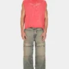 Washed Denim Utility Pant