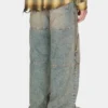 Washed Denim Utility Pant