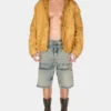 Washed Denim Utility Short