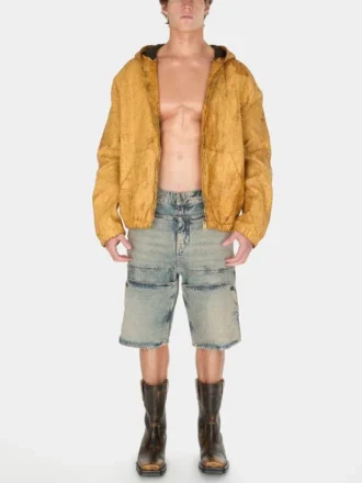 Washed Denim Utility Short